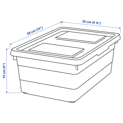 Illustration with measurements for the product: SOCKERBIT.