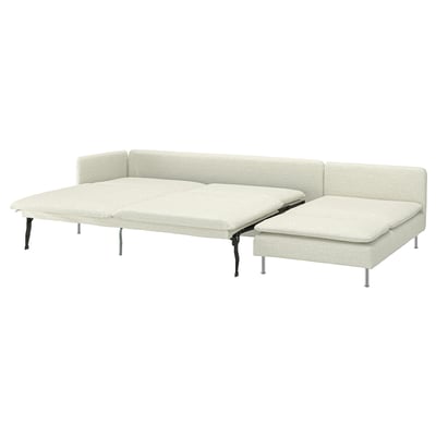 SÖDERHAMN sofa bed, cream, modern design, light legs, convertible.