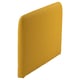 A bright yellow SÖDERHAMN cushioned headrest, featuring a soft, textured fabric and a modern, angular design.