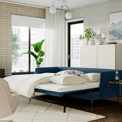 SÖDERHAMN Sleeper sofa, Kelinge dark blue