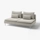 SÖDERHAMN light grey modern sofa with deep seats and metal legs.