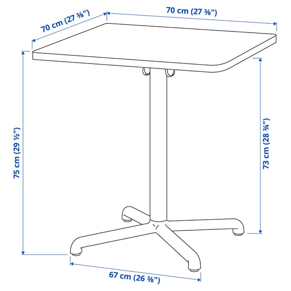 Illustration with measurements for the product: STENSELE.