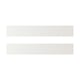 White STENSUND cabinet fronts, rectangular, grooved panels, lacquered fiberboard.