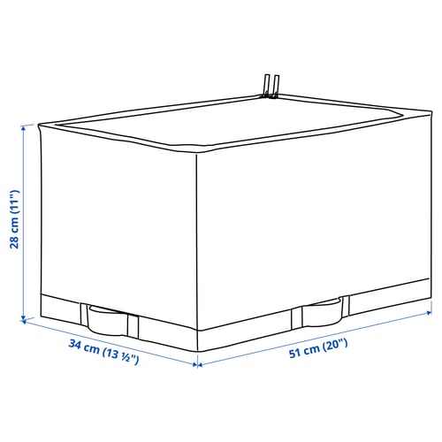 Illustration with measurements for the product: STUK.