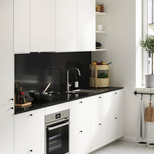 TÄRNHULT Custom-made wall panel, black/glass composite, 1 m²x2.0 cm
