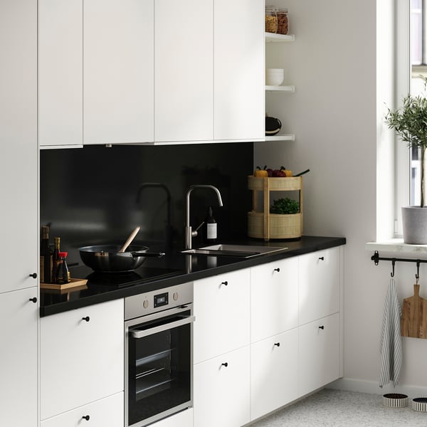 TÄRNHULT Custom-made wall panel, black/glass composite, 1 m²x2.0 cm
