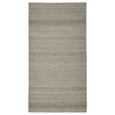 TIDTABELL rug, grey melange, cotton/wool blend, rectangular, flatwoven.