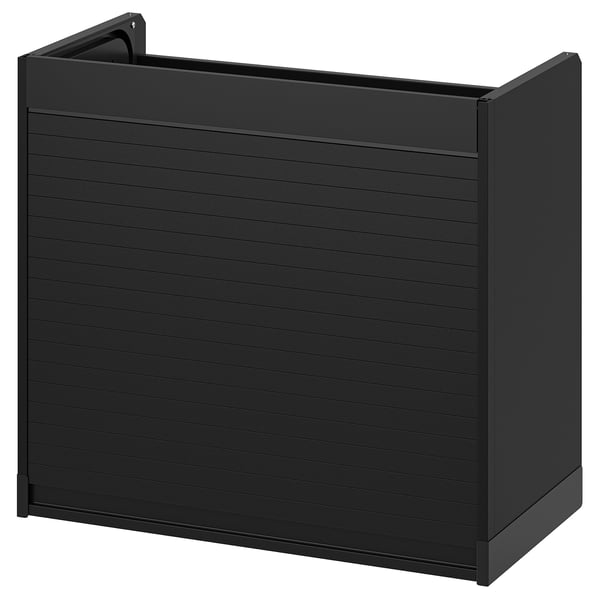 TITTEBO appliance storage: dark grey, rectangular, slim design, tambour door for hidden storage.