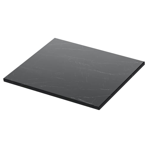 TOLKEN black marble countertop, rectangular, sleek design, easy to maintain.