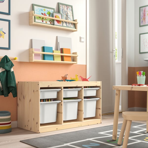 TROFAST Frame, light white stained pine, 93x44x53 cm