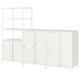 White TROTTEN storage cabinet, double-sided with open and closed storage, metal.