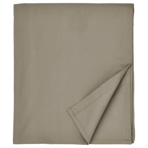 Light grey ULLVIDE folded flat sheet, rectangular, crisp fabric with narrow hem detail.