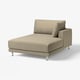 Modern beige UPPÅKRA sectional sofa with chrome legs, wide cushions, and sleek lines.