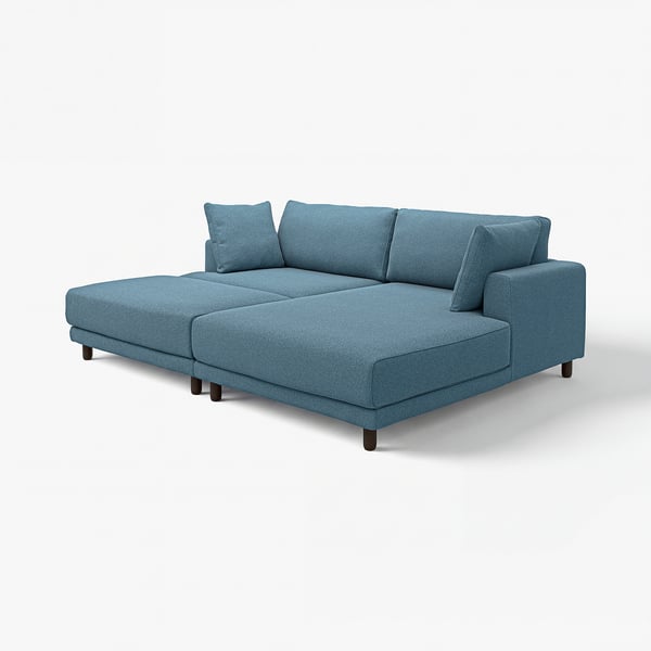 UPPÅKRA blue sectional sofa, modern design, cushy, l-shaped.