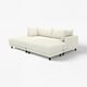 Modern white UPPÅKRA sectional. Clean lines, deep cushions, wooden legs.