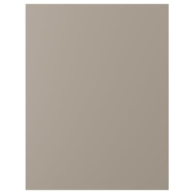 Beige UPPLÖV kitchen cover panel with square design and plastic materials.