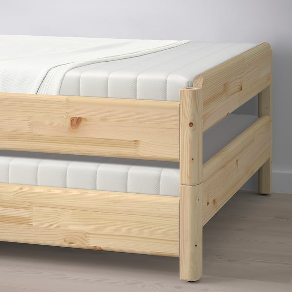 UTÅKER Stackable bed with 2 mattresses