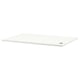 A white UTRUSTA shelf made of melamine, rectangular and flat, ideal for corner storage.
