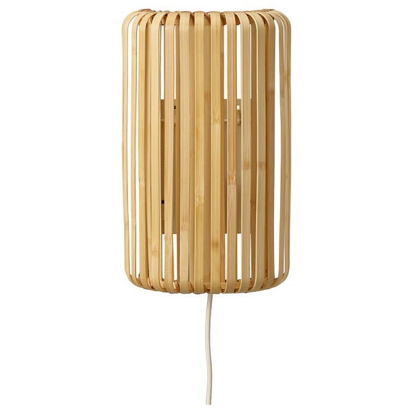 VARPTROSS Wall lamp, bamboo, 30 cm