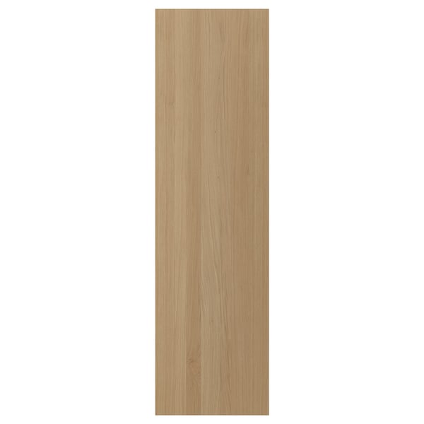 Wooden panel, natural light brown, rectangular, smooth surface, oak veneer design.