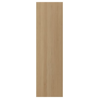 Wooden panel, natural light brown, rectangular, smooth surface, oak veneer design.