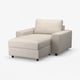 The VIMLE sofa is a beige, modular chaise with storage, made of fabric and wood, offering comfort and style.