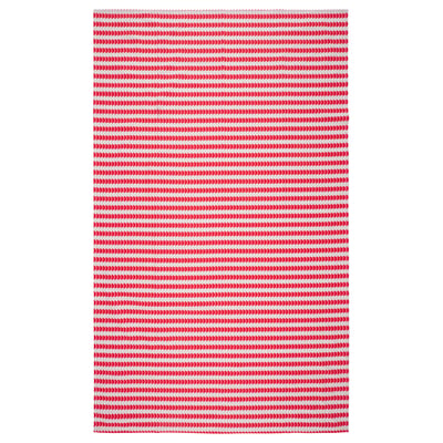 VINTERFINT Tablecloth, stripe white/red, 145x240 cm