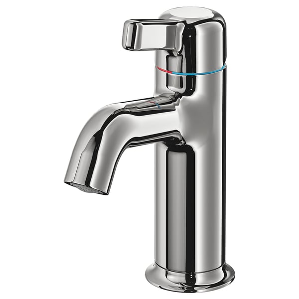 The VOXNAN tap is chrome-plated brass with a sleek, modern design. It a single lever handle and a cold start function to save water and energy.