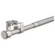 BEKRÄFTA silver curtain rod set, sleek design, adjustable length, includes brackets and finials.