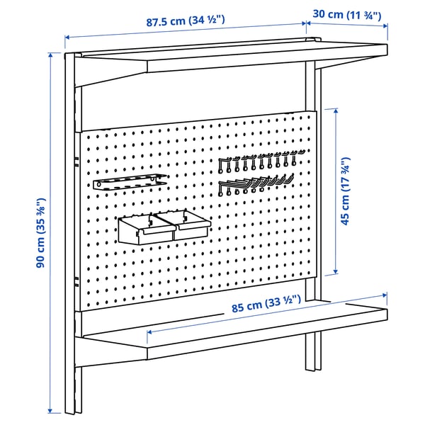 Illustration with measurements for the product: BROR.