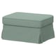 EKTORP Footstool with storage, Tallmyra light green