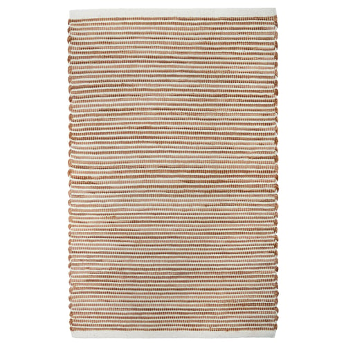 Handwoven ENERGIKÄLLA rug, multicoloured cotton, rectangular shape, unique pattern.
