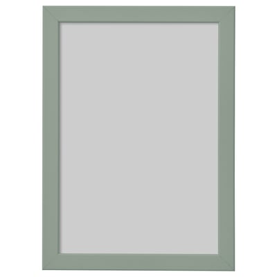 Green FISKBO picture frame, simple rectangular design with soft lines.