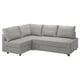 Gray FRIHETEN sofa bed with storage, converts & reversible chaise.