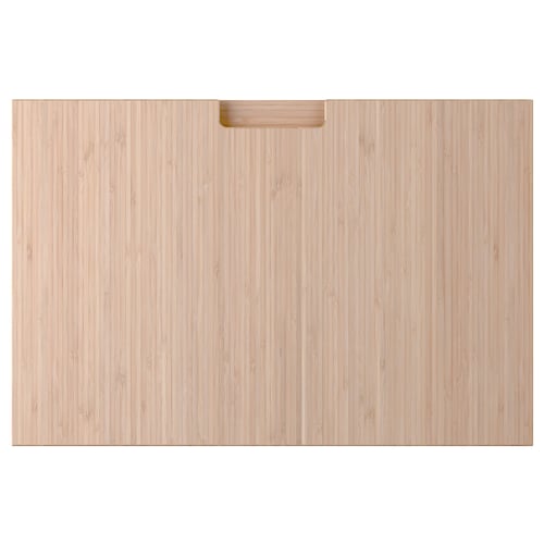 FRÖJERED bamboo kitchen drawers, natural light colour, rectangular shape, smooth texture, minimalist design.