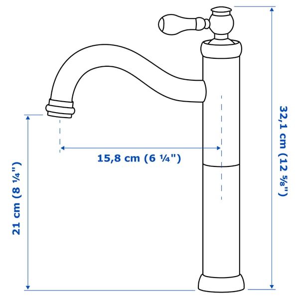 Illustration with measurements for the product: HAMNSKÄR.
