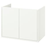Havbaeck white bathroom cabinet, modern, minimalist design, wall-mountable, wood composite.