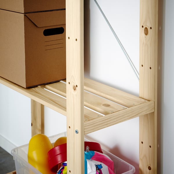 HEJNE 1 section, with end protectors/softwood, 78x31x172 cm