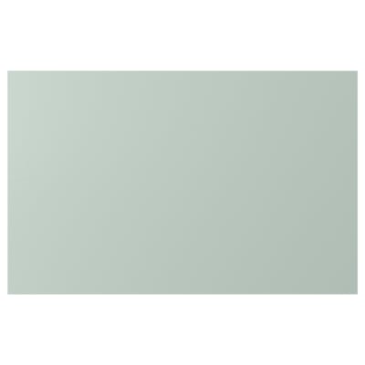 HJORTVIKEN drawer front, sage green, textured, rectangular.