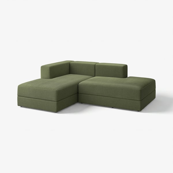 JÄTTEBO sectional sofa in green, modern design, soft cushions, modular & practical.