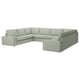 KIVIK sectional sofa, light green, upholstered, u-shape, modern design.