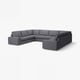 Grey KIVIK sectional, u-shaped, soft modern design.