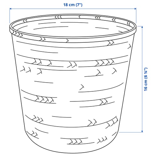 Illustration with measurements for the product: KLYNNON.