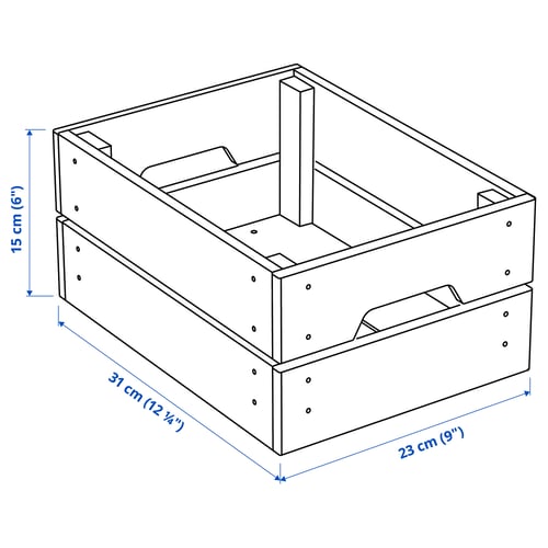 Illustration with measurements for the product: KNAGGLIG.