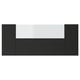 KNIVSHULT drawer front: sleek, black, rectangular, glass top, modern design.
