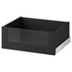 KNIVSHULT black drawer, sleek design, handle-free, metal & glass front, smooth finish.