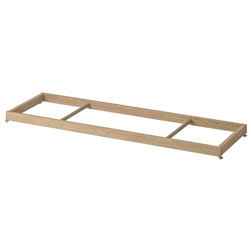 KOMPLEMENT clothes rail, light oak, steel, rectangular, minimalist design.