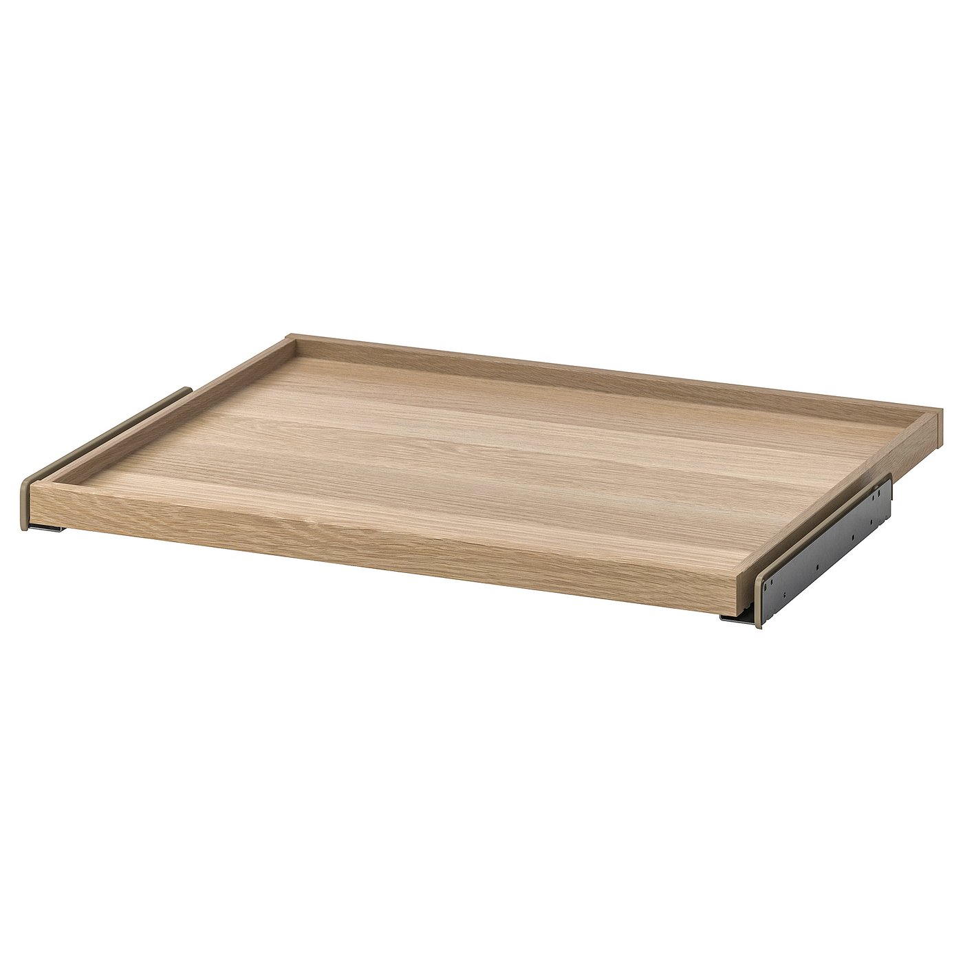 KOMPLEMENT pull-out tray, light oak, fiberboard, wardrobe storage. Character count: 46