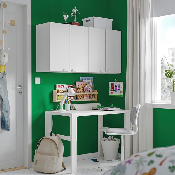 LASTARE Wall-mounted cabinet combination, white/with 2 shelves, 60x32x60 cm