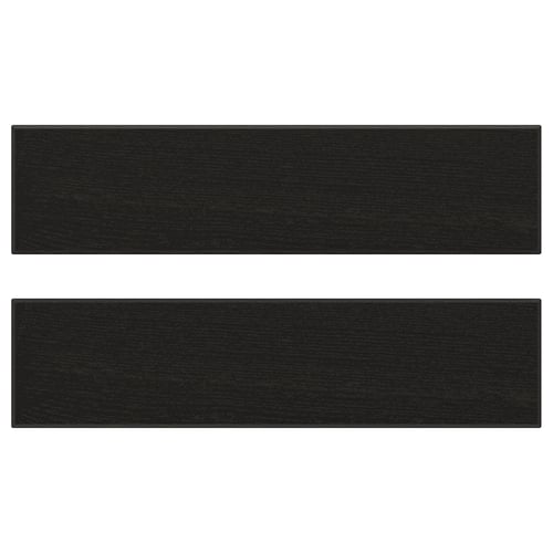 Black rectangular wooden panels for kitchen fronts.
